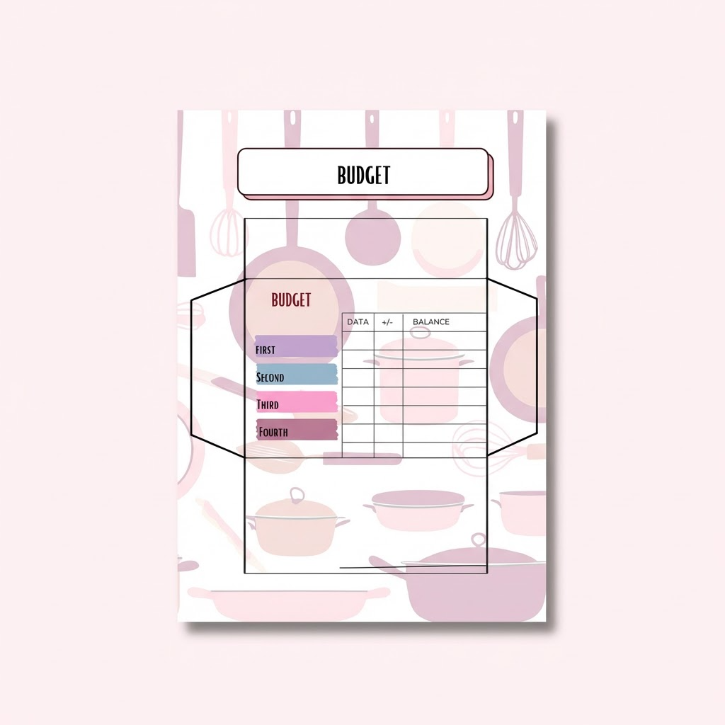 Meal Planner Pro grocery budget envelope tracking system printable